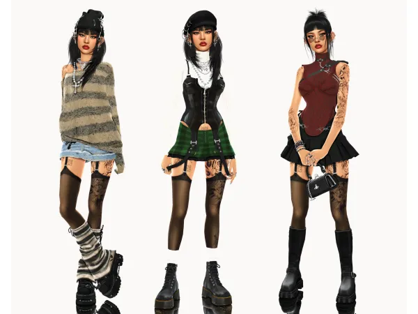 Alpha Some cute looks with Jia by wannabe - The Sims 4 Custom Content