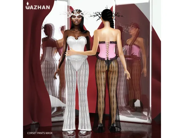Alpha [LACE OUTFIT GEM MASK] by cazhancc - The Sims 4 Custom Content