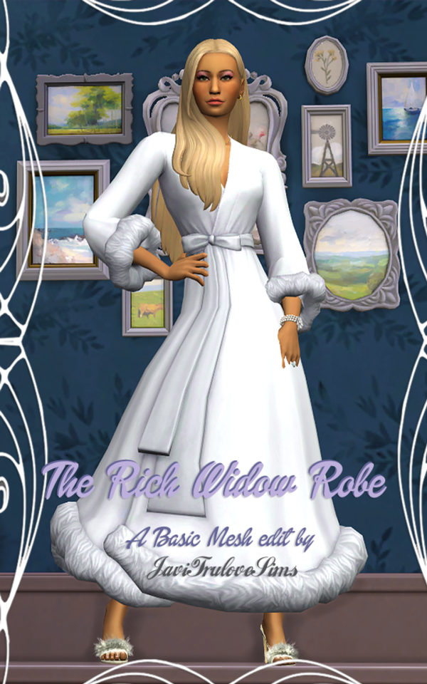 Maxis Match The Rich Widow Robe by simsfinds - The Sims 4 Custom Content