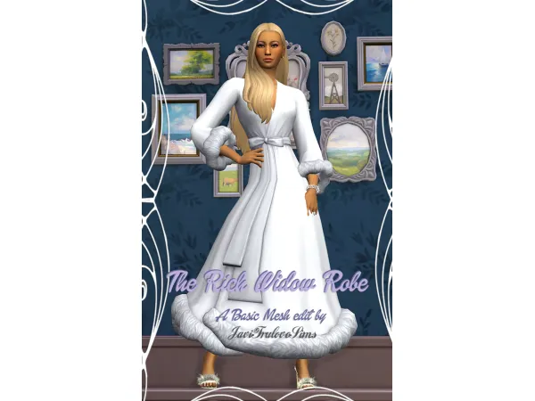 Maxis Match The Rich Widow Robe by Javi Trulove - The Sims 4 Custom Content