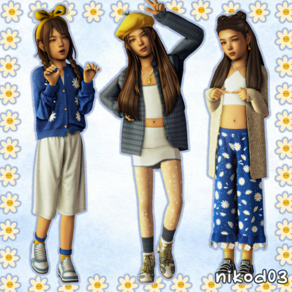 Mix Lookbook for kids by nikod03 - The Sims 4 Custom Content