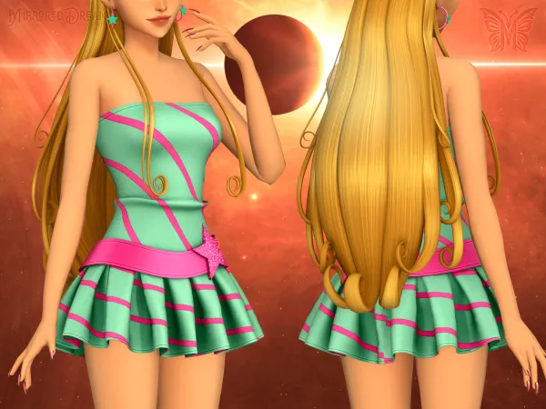 Mix Stella Winx Dress - The Sims 4 Custom Content