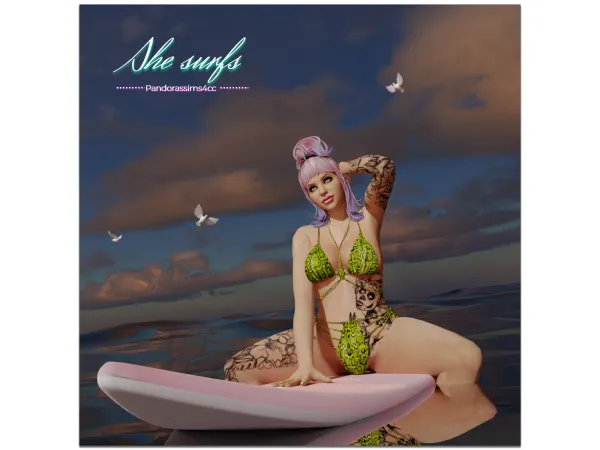 Mix She surfs - The Sims 4 Custom Content
