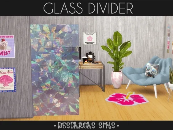 Mix Glass Divider - The Sims 4 Custom Content