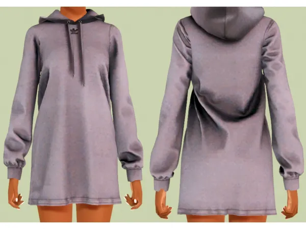 pattsimsblog AD Sweatsuit Hoodie Dress Conversion by Patt Sims Blog - The Sims 3 Custom Content