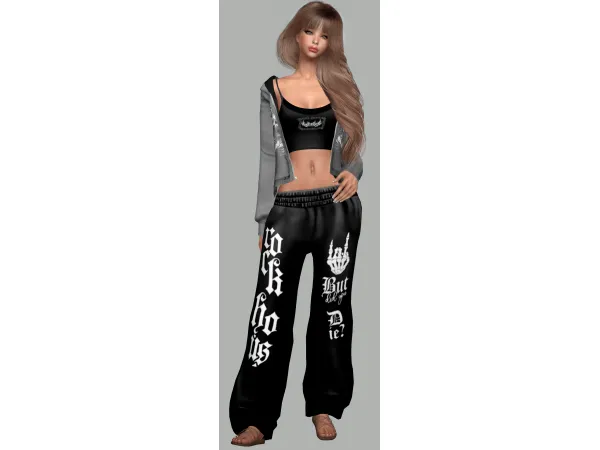 Alpha Boho Summer Pants by JenniAnneJane - The Sims 4 Custom Content