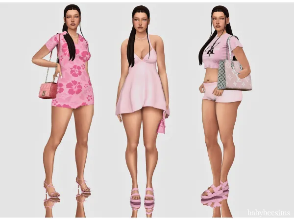 Maxis Match Hot Girl Summer Lookbook by babybeesims - The Sims 4 Custom Content