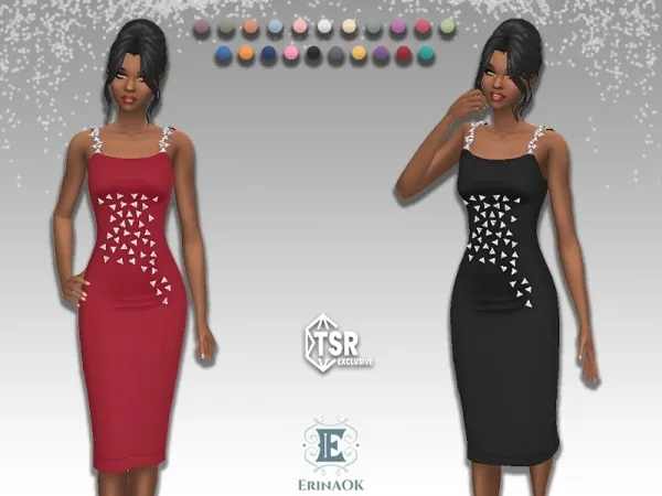 Maxis Match erinaok womens dress 061625 - The Sims 4 Custom Content