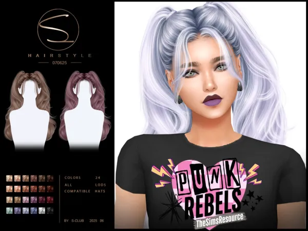 S-Club_070625_double wavy ponytail  hairstyle