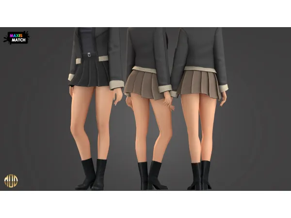 Tasha set - Pleat Skirt by Modco Studios