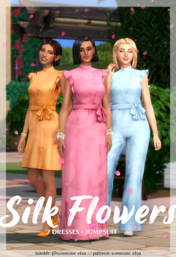 Maxis Match Silk Flowers Mini Collection elsa by simsfinds - The Sims 4 Custom Content