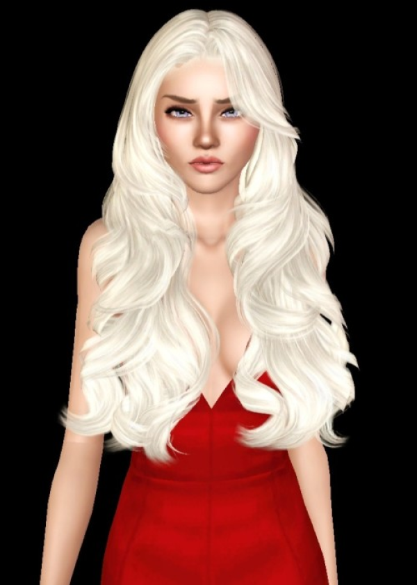 Wings ES0108 Long Wavy Curl Hair by simsfinds - The Sims 3 Custom Content