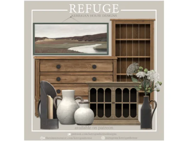 Sims 3 Alpha Paintings CC: [KHD] Refuge Set