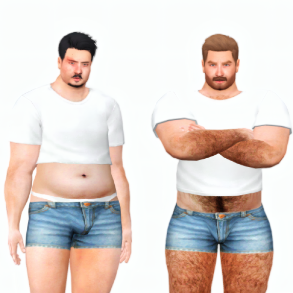 DADDY DENIM SHORT SHORTS by simsfinds - The Sims 3 Custom Content