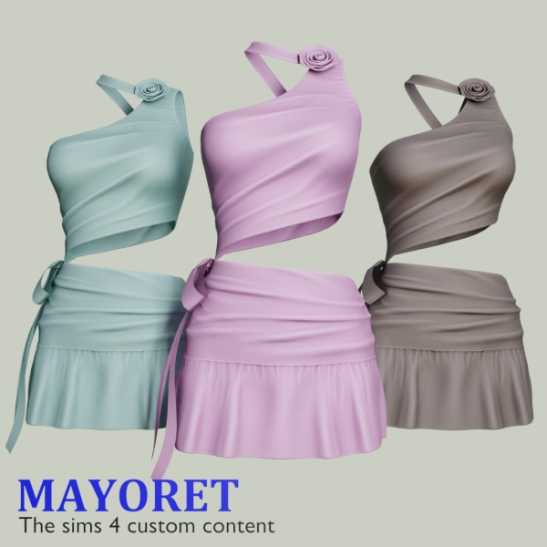 Alpha Mayoret Naomi Mini dress by mayoret - The Sims 4 Custom Content