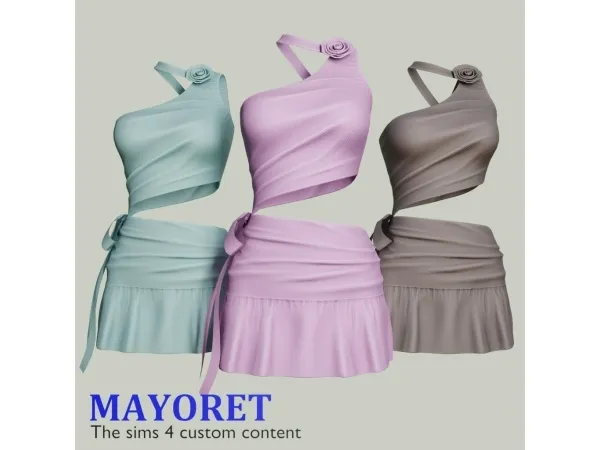 Alpha Mayoret Naomi Mini dress - The Sims 4 Custom Content