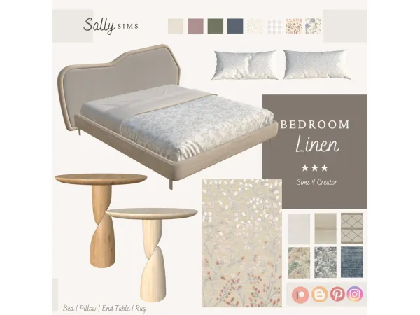 Alpha Bedroom LINEN - The Sims 4 Custom Content