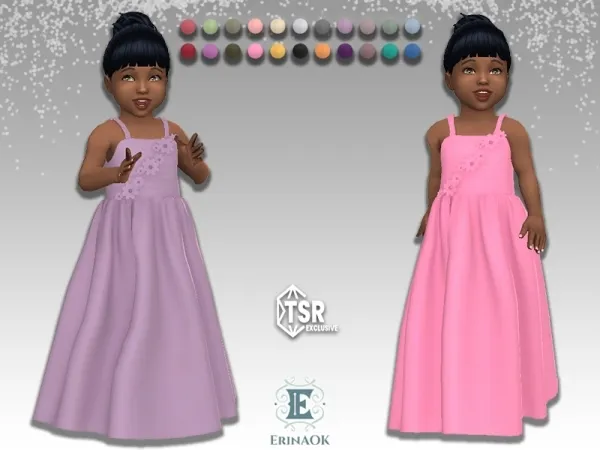 Alpha erinaok toddler gown 061925 - The Sims 4 Custom Content
