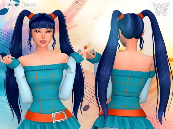 Maxis Match Musa Winx Hair Scrunchie - The Sims 4 Custom Content