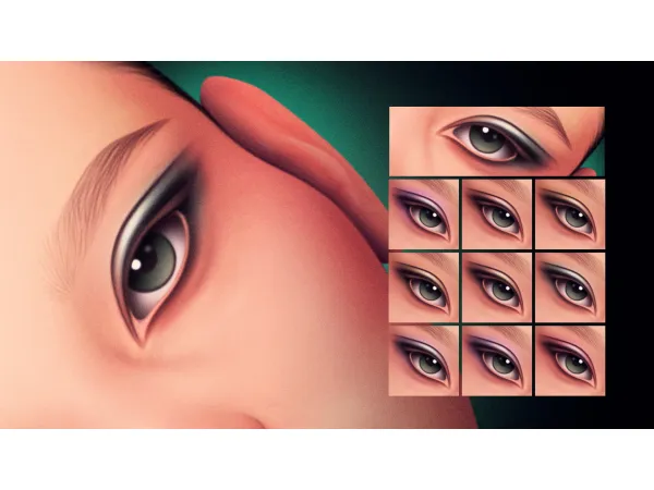 Maxis Match Smokey Eyeshadow MC10 by Cosimetic - The Sims 4 Custom Content