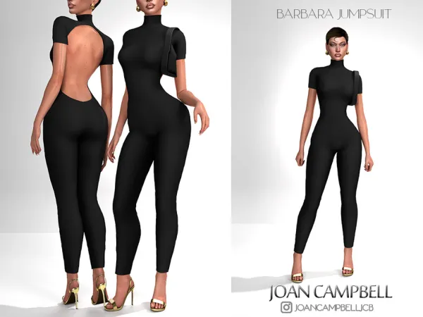 Alpha BARBARA JUMPSUIT by Joan_Campbell_Beauty_ - The Sims 4 Custom Content