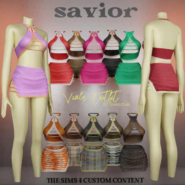 Alpha Svr_VioLa Outfit by saviorts4 - The Sims 4 Custom Content