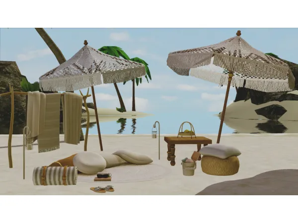 4T2 PLUSH PIXELS Beach Day style by pinka - The Sims 2 Custom Content