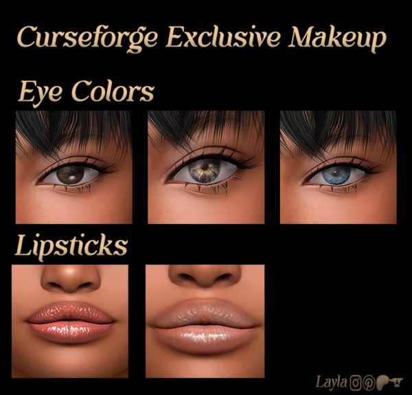 Alpha Curseforge Exclusive Makeup 01 by simsfinds - The Sims 4 Custom Content