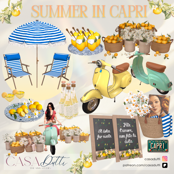 Alpha Summer in Capri by casadutti - The Sims 4 Custom Content