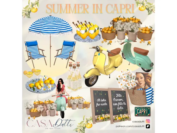 Alpha Summer in Capri by casadutti - The Sims 4 Custom Content