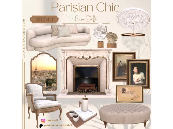 Alpha Parisian Chic by casadutti - The Sims 4 Custom Content