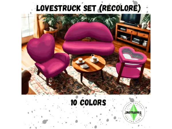 Alpha LoveStruck Set ( Recolore ) by Snotra902 - The Sims 4 Custom Content