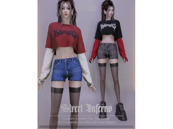 Alpha Street Inferno by KIRA_S4 - The Sims 4 Custom Content