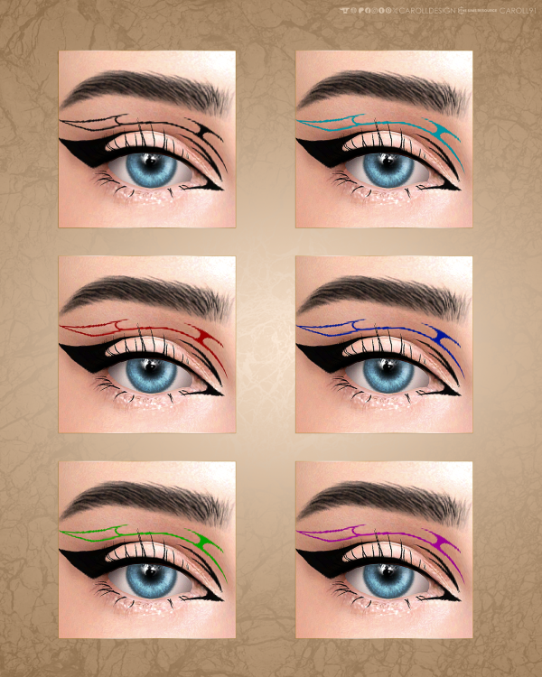 Alpha Eyeliner 35 HQ by simsfinds - The Sims 4 Custom Content