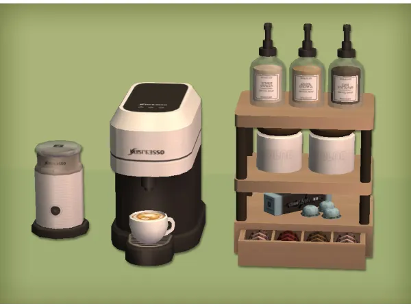 jacky93sims Vertuo Coffee Machine and Deco Items - The Sims 2 Custom Content