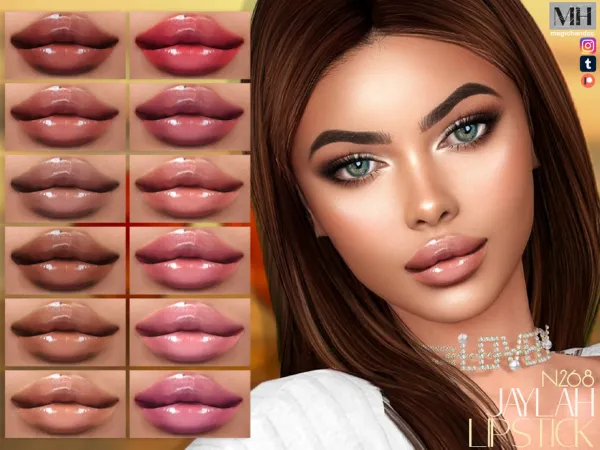 Alpha Jaylah Lipstick N268 - The Sims 4 Custom Content