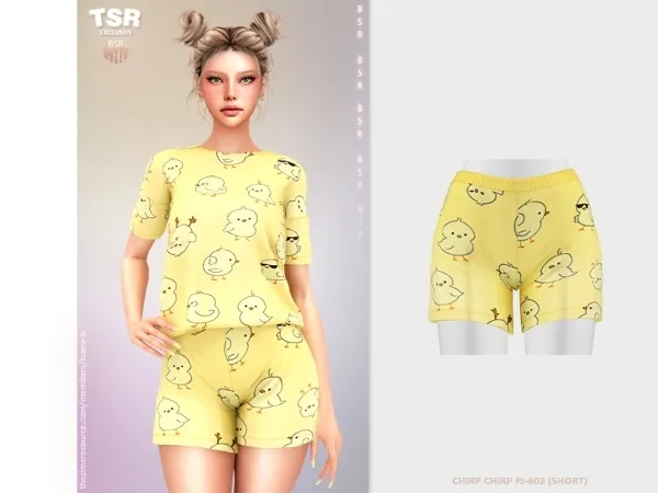 Mix CHIRP CHIRP PJ 602 (SHORT) BD1537 - The Sims 4 Custom Content