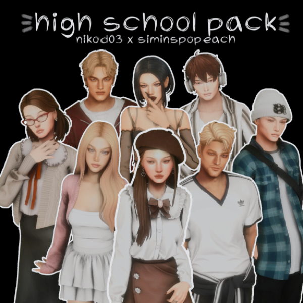 Maxis Match high school pack by nikod03 - The Sims 4 Custom Content