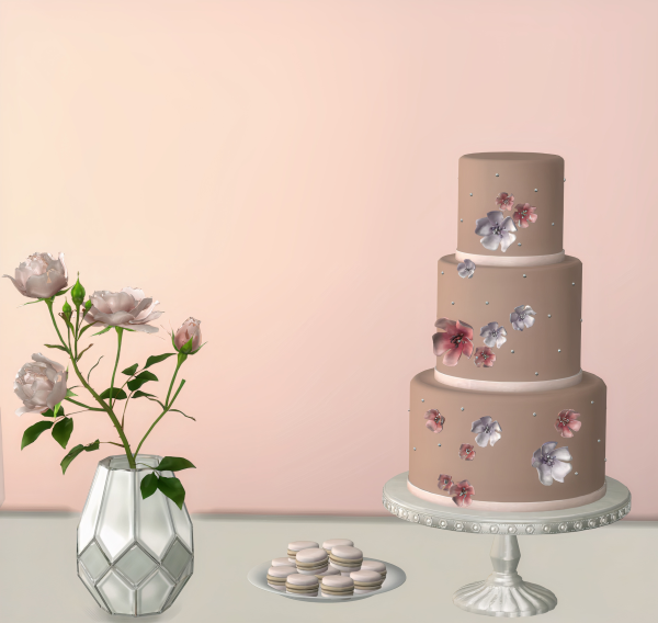 Alpha Spring wedding cake by simsfinds - The Sims 4 Custom Content