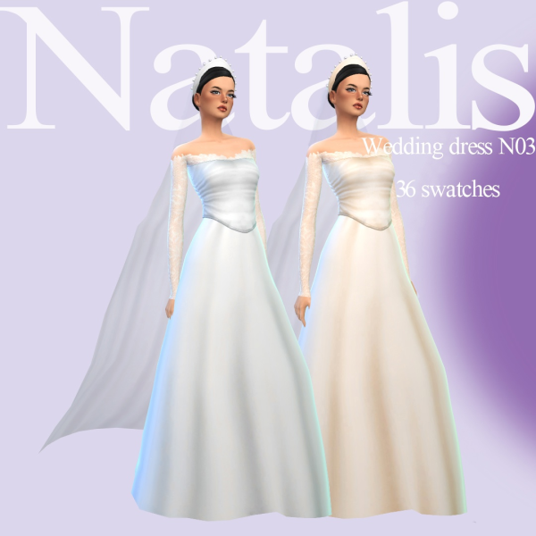 Alpha Wedding dress by simsfinds - The Sims 4 Custom Content