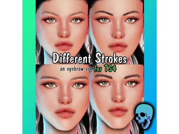 Maxis Match Different Strokes an eyebrow set by stonedhilda - The Sims 4 Custom Content