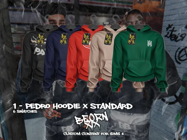 Alpha BEORN Pedro Hoodie (Standard Version) - The Sims 4 Custom Content