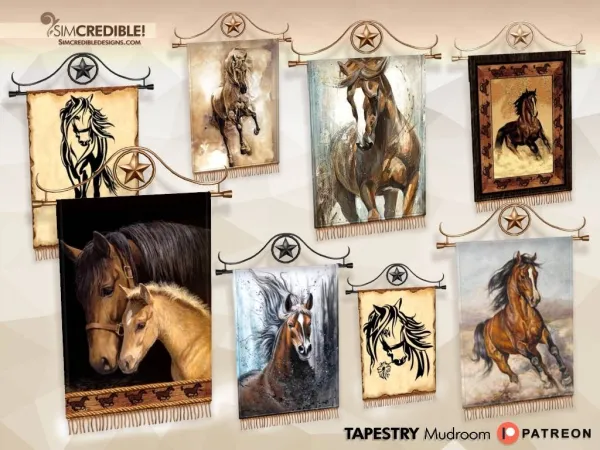 Alpha Mudroom Tapestry - The Sims 4 Custom Content