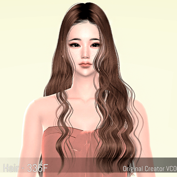 Alpha Korean Hair 336F by simsfinds - The Sims 4 Custom Content