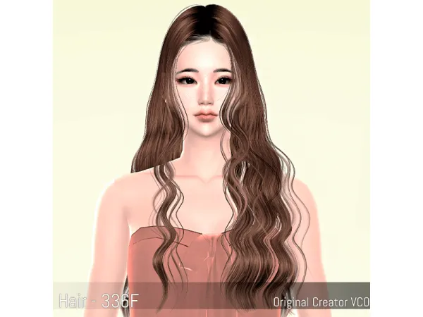 Alpha Korean Hair 336F by Maysims - The Sims 4 Custom Content