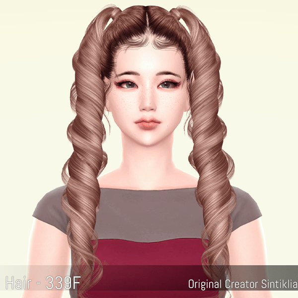 Alpha Korean Hairstyle 339F by simsfinds - The Sims 4 Custom Content