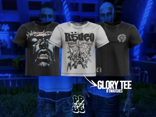 Alpha POPPIN Glory Tee (Standard Version) - The Sims 4 Custom Content