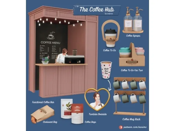 Maxis Match The Coffee Hub - The Sims 4 Custom Content