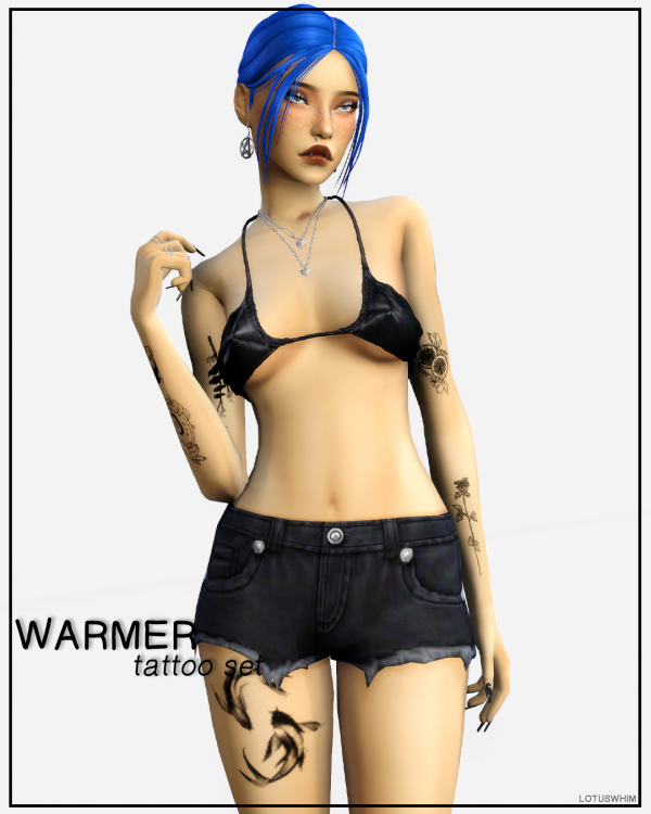 Mix Warmer Tattoo Set by lotuswhimcc - The Sims 4 Custom Content