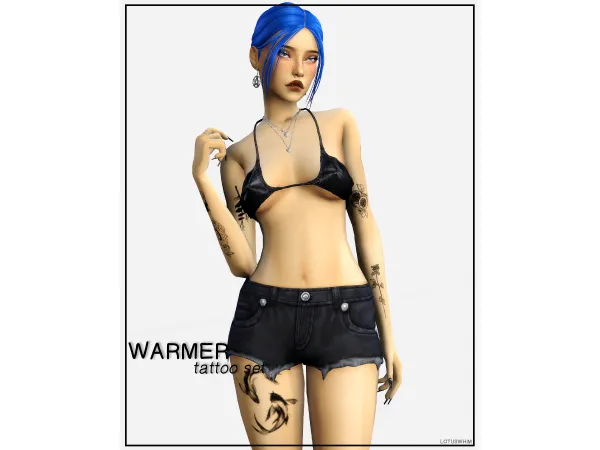 Mix Warmer Tattoo Set - The Sims 4 Custom Content